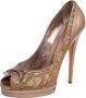 Casadei Pre-owned Fabric heels Gray Dames - Thumbnail 1