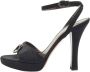Casadei Pre-owned Fabric sandals Black Dames - Thumbnail 1