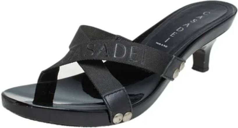 Casadei Pre-owned Fabric sandals Black Dames