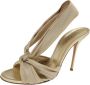Casadei Pre-owned Fabric sandals Yellow Dames - Thumbnail 1