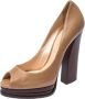 Casadei Pre-owned Leather heels Beige Dames - Thumbnail 1