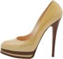 Casadei Pre-owned Leather heels Beige Dames - Thumbnail 1