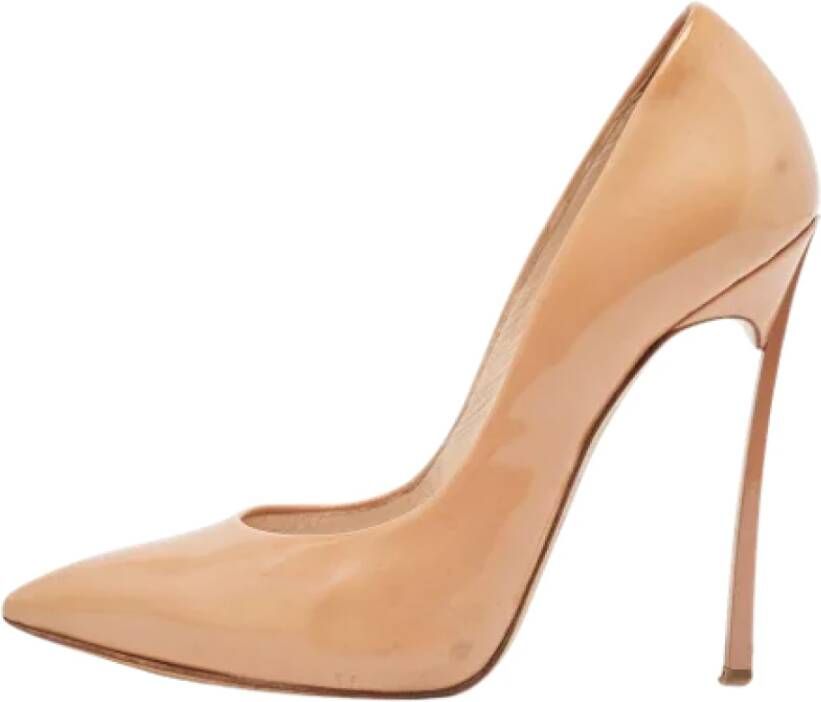 Casadei Pre-owned Leather heels Beige Dames