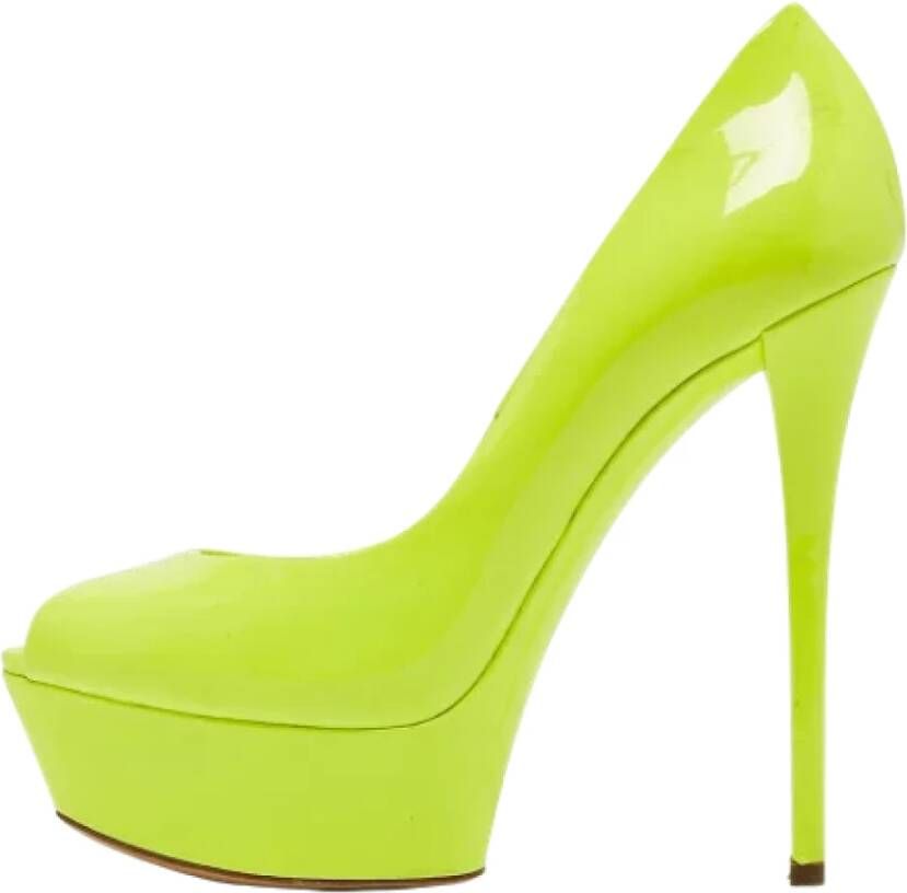 Casadei Pre-owned Leather heels Green Dames