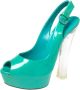 Casadei Pre-owned Leather heels Green Dames - Thumbnail 1