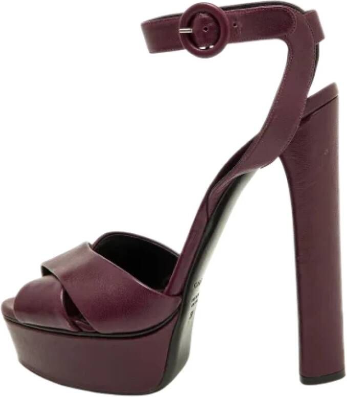 Casadei Pre-owned Leather heels Purple Dames