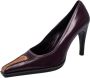 Casadei Pre-owned Leather heels Purple Dames - Thumbnail 1
