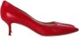Casadei Pre-owned Leather heels Red Dames - Thumbnail 1