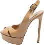 Casadei Pre-owned Leather sandals Beige Dames - Thumbnail 1