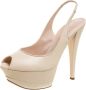Casadei Pre-owned Leather sandals Beige Dames - Thumbnail 1