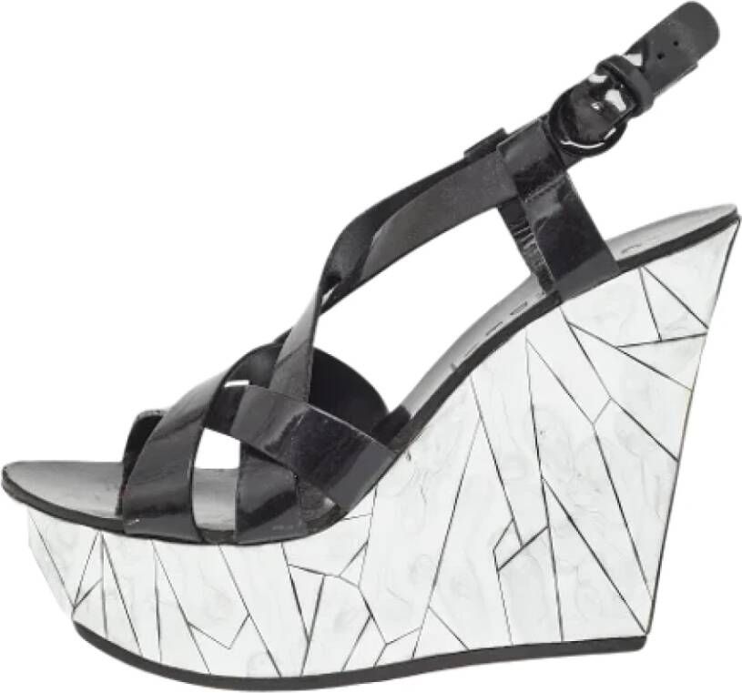 Casadei Pre-owned Leather sandals Black Dames