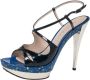 Casadei Pre-owned Leather sandals Blue Dames - Thumbnail 1