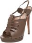 Casadei Pre-owned Leather sandals Brown Dames - Thumbnail 1