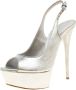 Casadei Pre-owned Leather sandals Gray Dames - Thumbnail 1