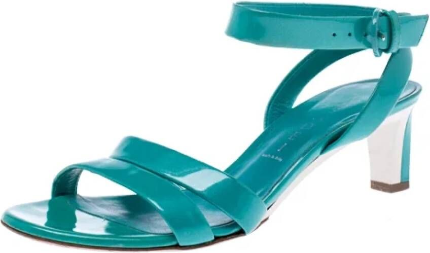 Casadei Pre-owned Leather sandals Green Dames