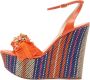 Casadei Pre-owned Leather sandals Orange Dames - Thumbnail 1