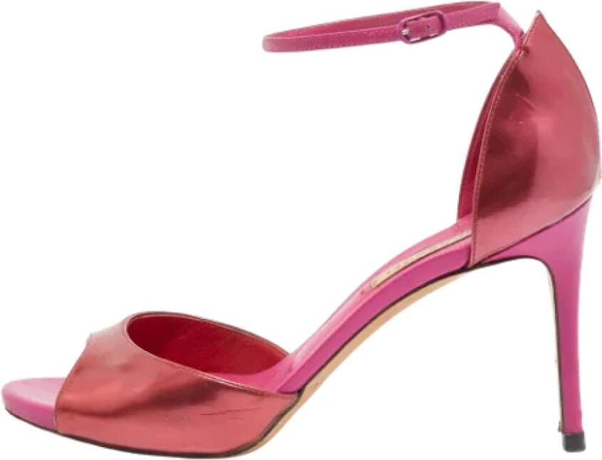 Casadei Pre-owned Leather sandals Pink Dames