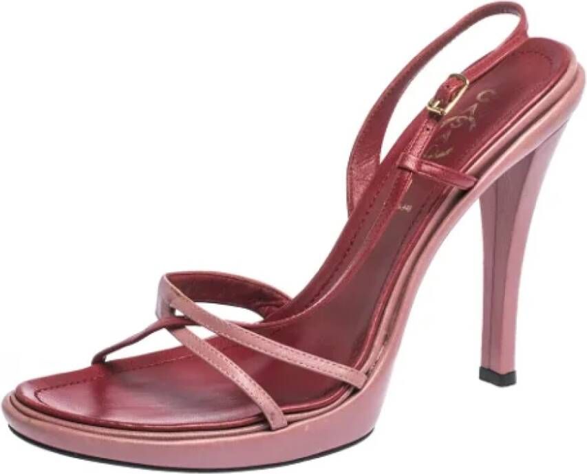 Casadei Pre-owned Leather sandals Pink Dames