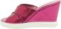 Casadei Pre-owned Leather sandals Purple Dames - Thumbnail 1
