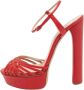Casadei Pre-owned Leather sandals Red Dames - Thumbnail 1