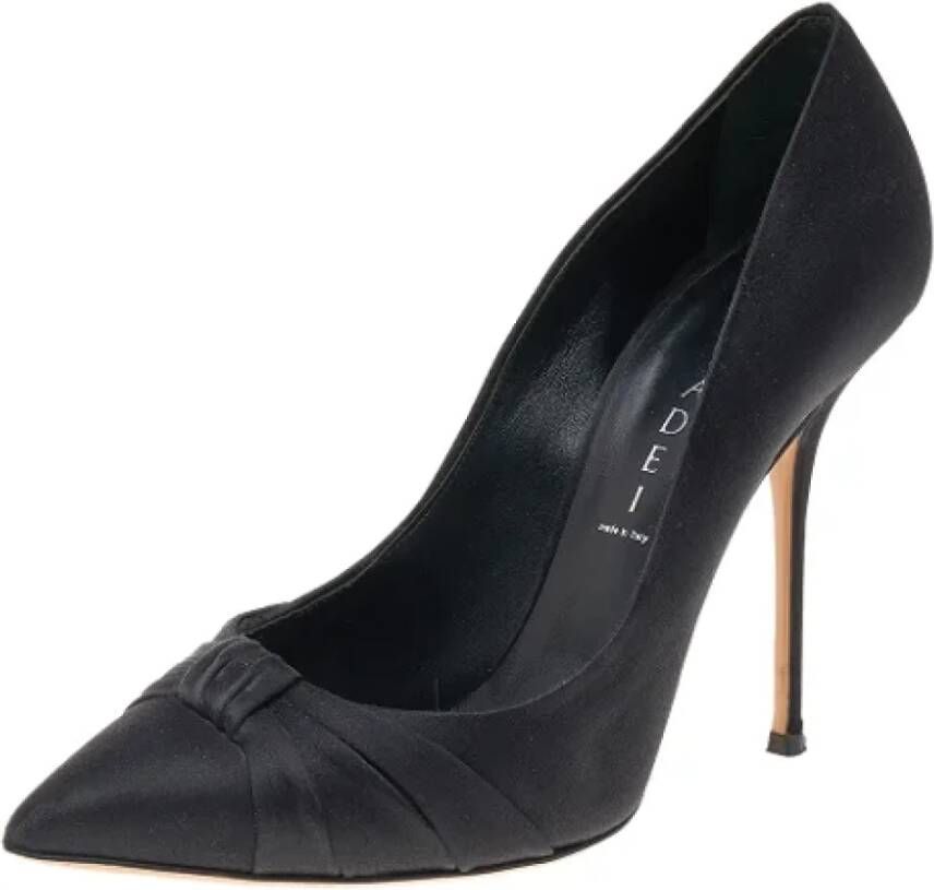 Casadei Pre-owned Satin heels Black Dames