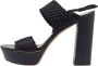 Casadei Pre-owned Satin sandals Black Dames - Thumbnail 1