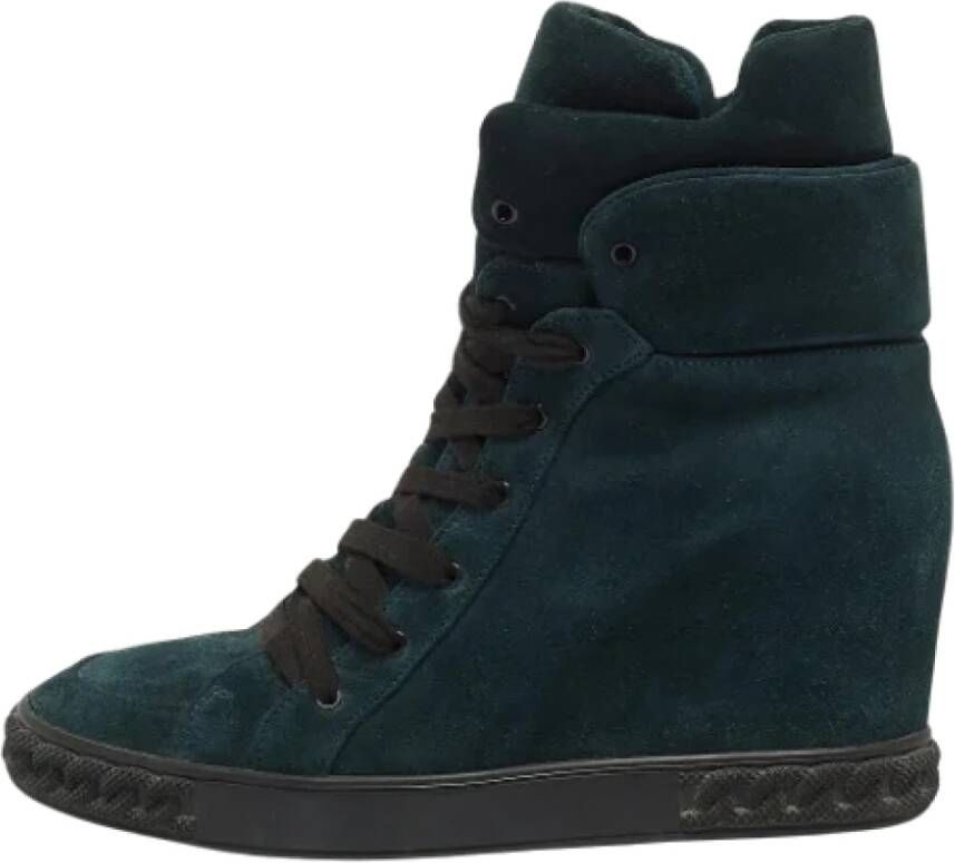 Casadei Pre-owned Suede boots Green Dames