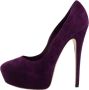 Casadei Pre-owned Suede heels Purple Dames - Thumbnail 1