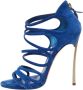 Casadei Pre-owned Suede sandals Blue Dames - Thumbnail 1