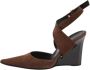 Casadei Pre-owned Suede sandals Brown Dames - Thumbnail 1