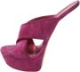 Casadei Pre-owned Suede sandals Purple Dames - Thumbnail 1