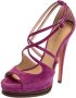 Casadei Pre-owned Suede sandals Purple Dames - Thumbnail 1