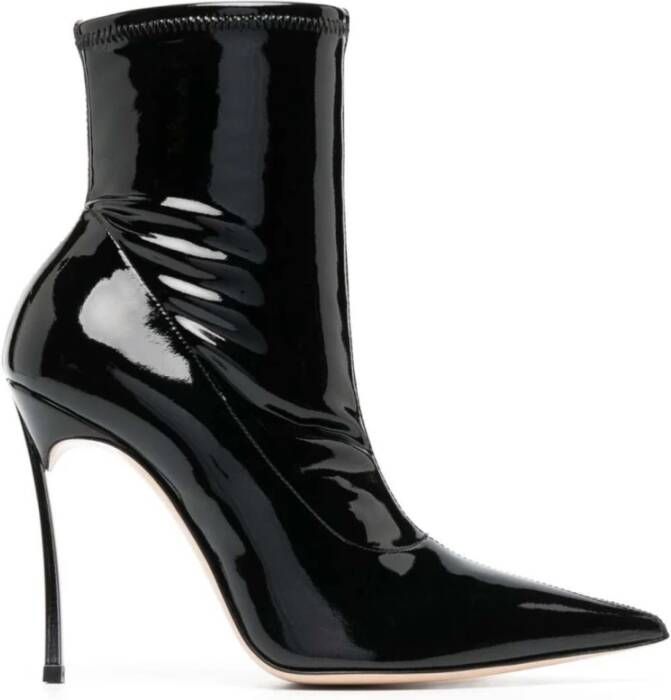 Casadei Super Blade Ultravox enkellaarzen met hak Black Dames