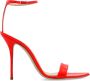 Casadei Rode Tiffany glanzende sandalen met hak Red Dames - Thumbnail 1