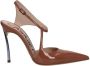 Casadei Roze Lakleren Puntige Neus Sandalen - Thumbnail 1