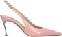 Casadei Roze Leren Middelhak Sandalen met Gesp - Thumbnail 1