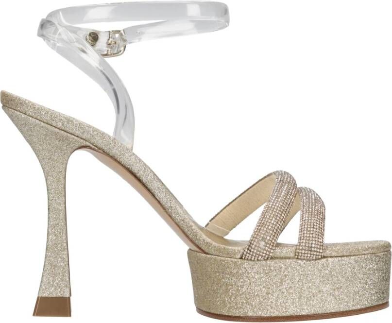 Casadei Glamoureuze Hollywood High Heel Sandalen Yellow Dames