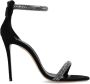 Casadei Zwarte Glitter Sandalen met Kristalversiering Black Dames - Thumbnail 1