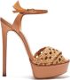 Casadei Versilia Platform Sandalen Beige Dames - Thumbnail 1