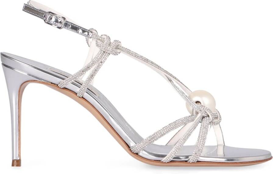 Casadei Sandalen met Kristallen Hak en Enkelbandje