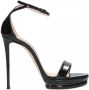 Casadei Julia Zwarte Lakleren Sandalen Black Dames - Thumbnail 1