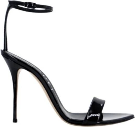 Casadei Scarlett Tiffany Lakleren Sandalen Black Dames