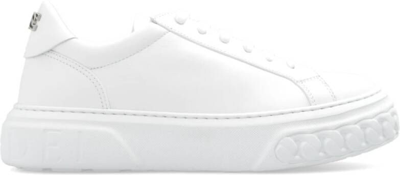 Casadei Kettingdetail Ronde Neus Rubberen Zool Sneakers