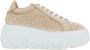 Casadei Gestructureerde vegan leren sneakers met rubberen zool Beige Dames - Thumbnail 1