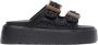 Casadei Geborduurde Zwarte Slides Black Dames - Thumbnail 7