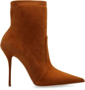 Casadei Suède enkellaarsjes met hak Bruin Dames