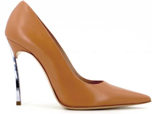 Casadei Super Blade Leren Pumps Brown Dames