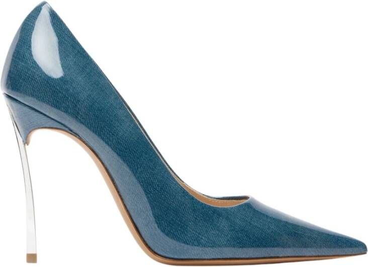 Casadei Superblade Denim Lac Pumps