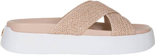 Casadei Teenslippers Sliders Beige Dames