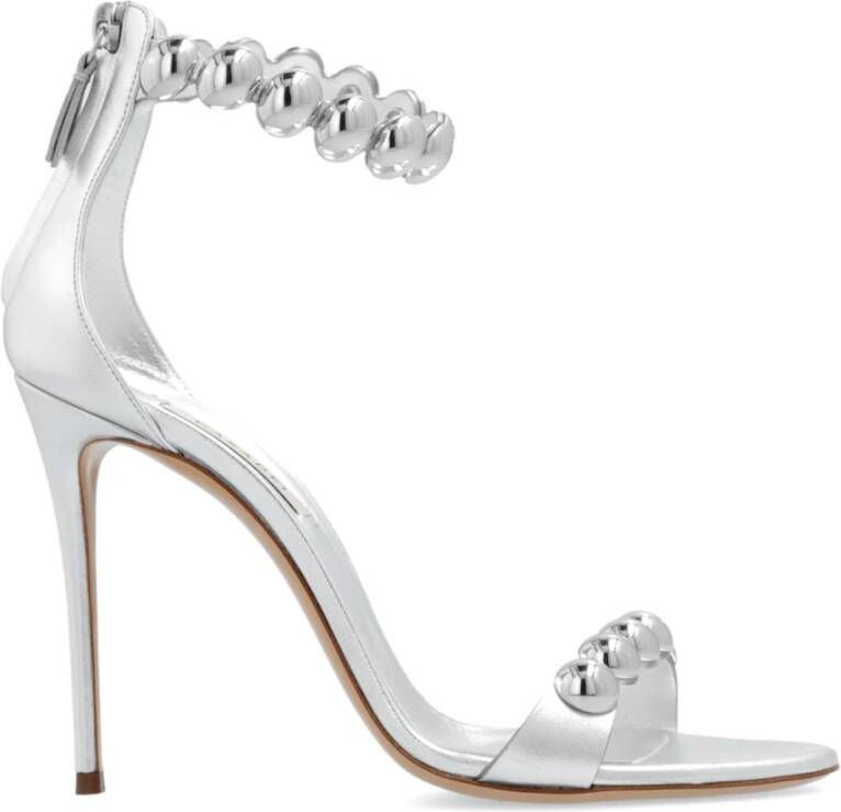 Casadei Tropicana Julia sandalen met hak Gray Dames